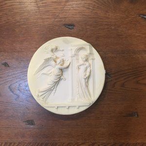 Alabaster Sculptural Plate The Annunciation Signed Limited Edition Plate